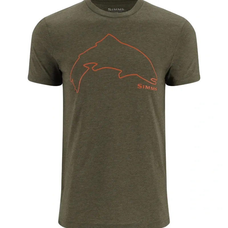 Simms Trout Outline T-Shirt - Your Premium Fishing Gear Store Rods Lines Baits Accessories* Online