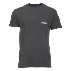 Simms Two Tone Pocket Tee Charcoal Heather - Your Premium Fishing Gear Store Rods Lines Baits Accessories* Sale