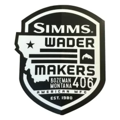 Simms Wader Maker Sticker - Your Premium Fishing Gear Store Rods Lines Baits Accessories* Outlet