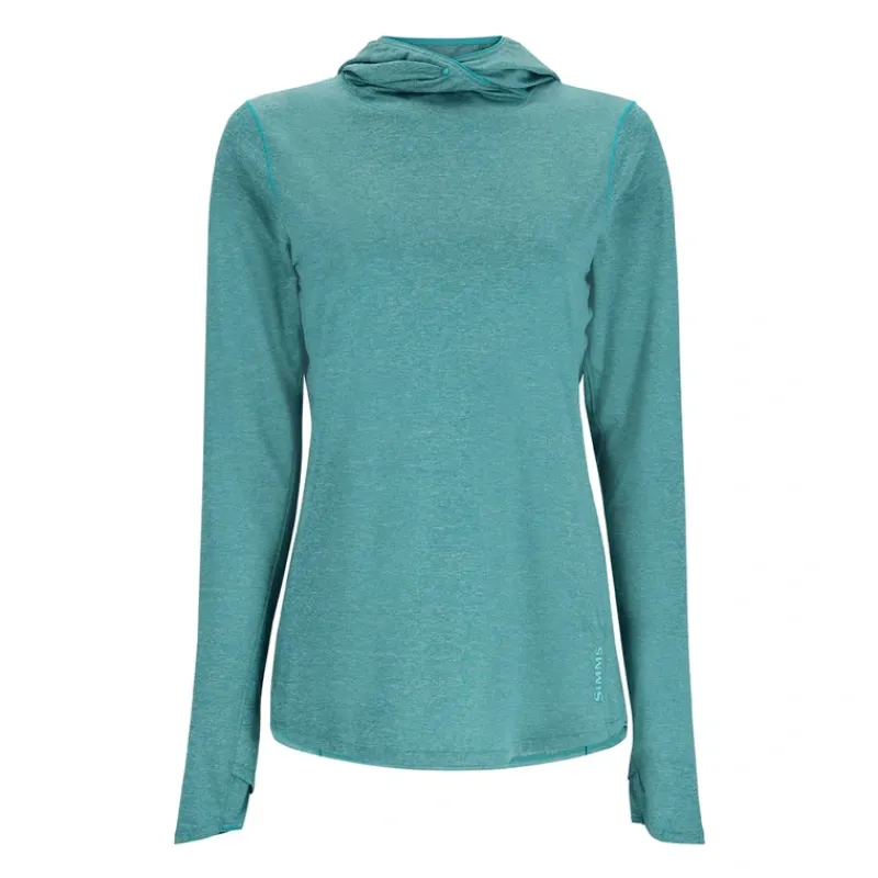 Simms Womens BugStopper SolarFlex Hoody Bluegrass Heather - Your Premium Fishing Gear Store Rods Lines Baits Accessories* Store