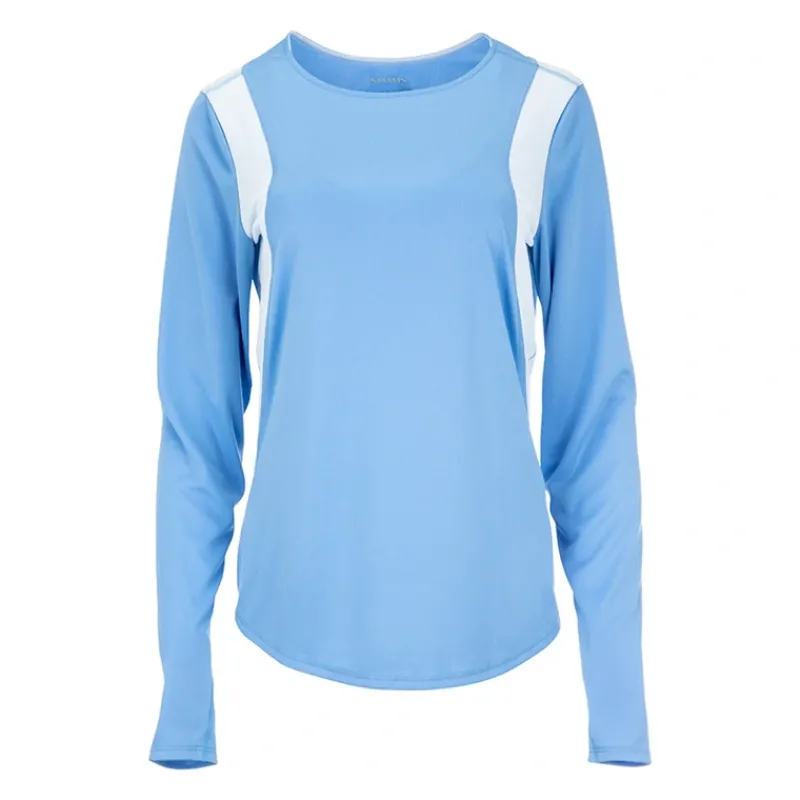 Simms Womens SolarVent Crew - Cornflower - Your Premium Fishing Gear Store Rods Lines Baits Accessories* Sale