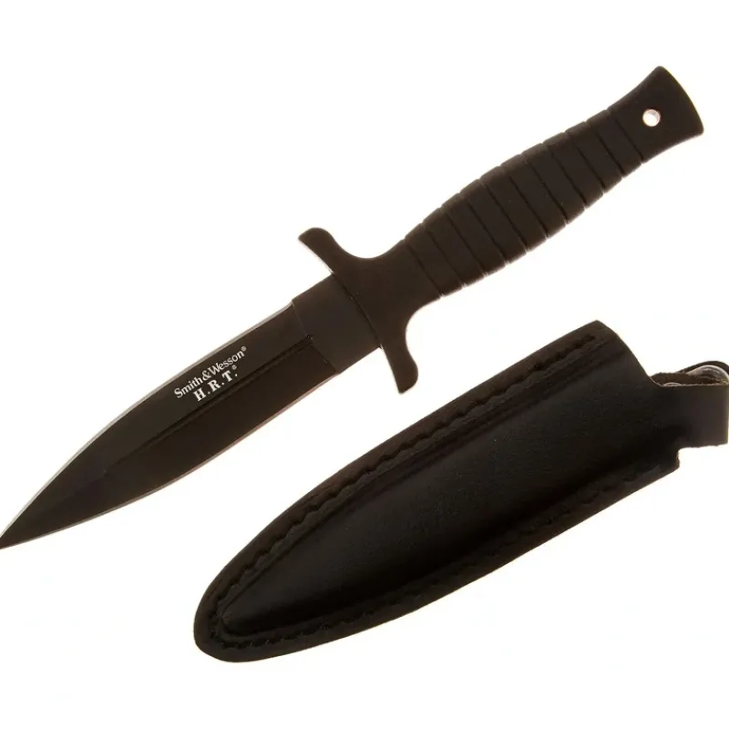 Smith & Wesson Black Dual Edge Boot Knife, 9" - Your Premium Fishing Gear Store Rods Lines Baits Accessories* Best Sale