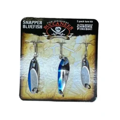 Snapper Bluefish Lure Kit - (3 Piece) - Chrome/Blue - Your Premium Fishing Gear Store Rods Lines Baits Accessories* Outlet