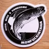 Statriot Designs High Wide & Handsome Trout Kiss Cut Sticker - Your Premium Fishing Gear Store Rods Lines Baits Accessories* Sale