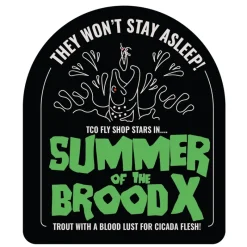 Summer of the Brood X Sticker - Your Premium Fishing Gear Store Rods Lines Baits Accessories* Sale