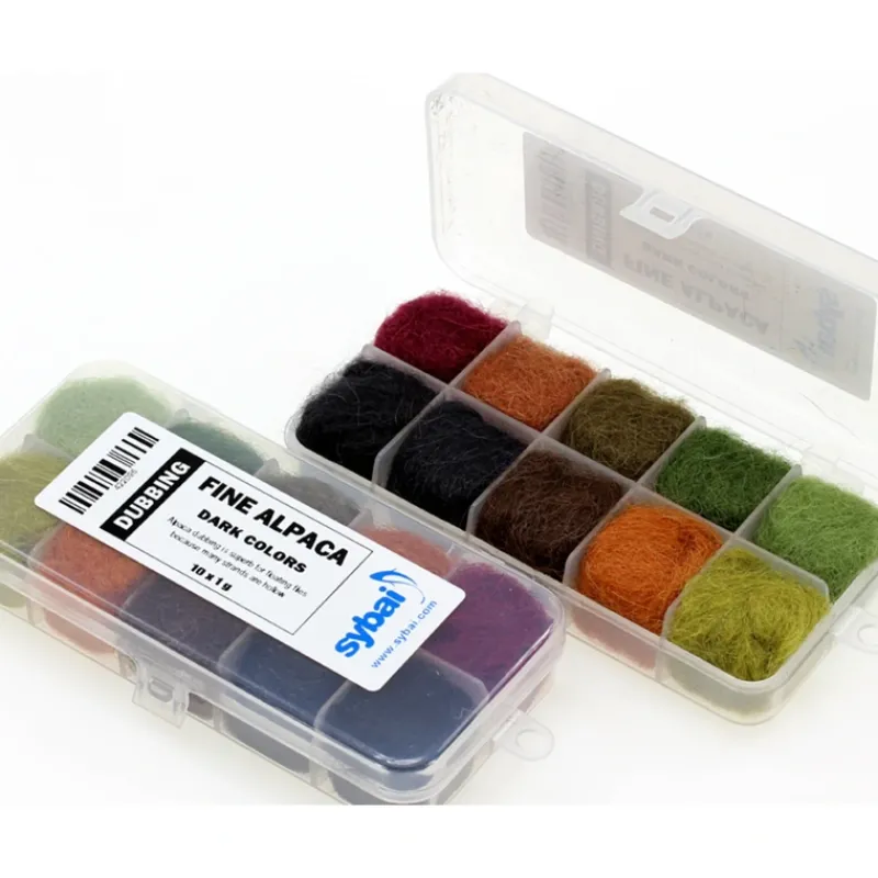 Sybai Fine Alpaca Dubbing Box- Dark - Your Premium Fishing Gear Store Rods Lines Baits Accessories* Discount