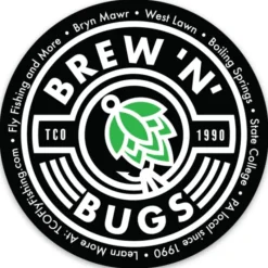 Fly Fishing^ TCO's Brew N Bug Sticker - Your Premium Fishing Gear Store Rods Lines Baits Accessories