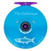 Fishing Line^ Tibor Gulfstream Reel Custom Aqua Frame, Jet Black Spool and Drag Knob, Violet Reel Foot and Stop Nut, Tarpon Engraving - Your Premium Fishing Gear Store Rods Lines Baits Accessories