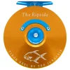 Fishing Line^ Tibor Riptide Reel Custom Sunset Orange with Aqua with Permit Engraving - Your Premium Fishing Gear Store Rods Lines Baits Accessories