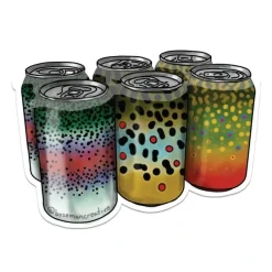 Fly Fishing^ Trout 6 Pack Sticker - Your Premium Fishing Gear Store Rods Lines Baits Accessories