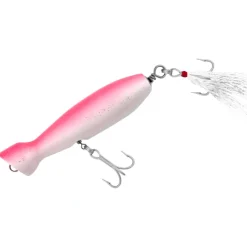 Bait^ Tsunami Wood Timber Bottle Style Popper Lure 4 1/2" Pink/White Belly 1 1/2oz - Your Premium Fishing Gear Store Rods Lines Baits Accessories