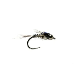Fly Fishing^ Twisted Mayfly Black Tungsten Beadhead Barbless - Your Premium Fishing Gear Store Rods Lines Baits Accessories