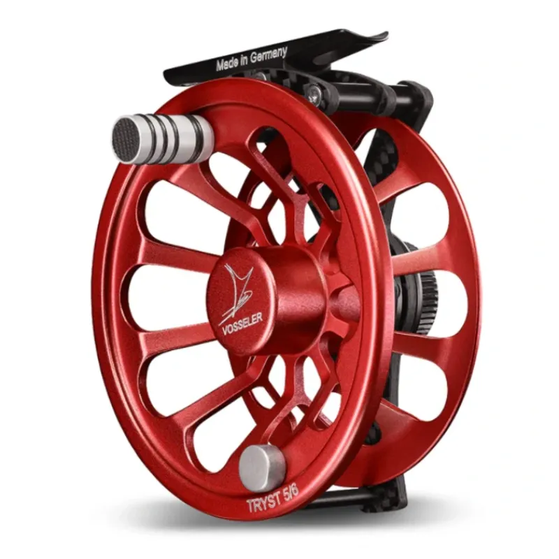 Fly Fishing^ Vosseler TRYST Carbon Reel 5/6 Red - Your Premium Fishing Gear Store Rods Lines Baits Accessories