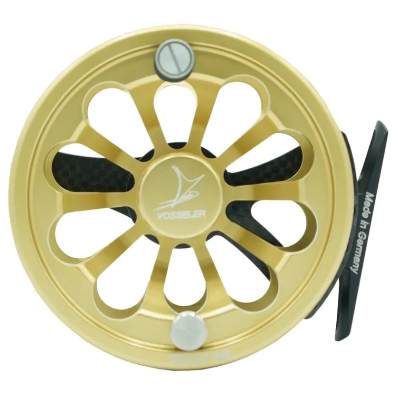 Fly Fishing^ Vosseler TRYST Carbon Reel 5/6 Gold - Your Premium Fishing Gear Store Rods Lines Baits Accessories