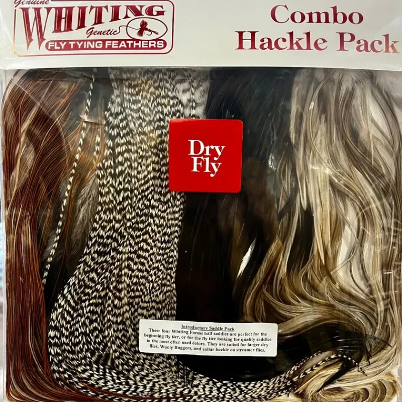 Fly Fishing^ Whiting Introductory Hackle Pack - Four 1/2 Saddles - Your Premium Fishing Gear Store Rods Lines Baits Accessories