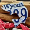 Fishing Line^ Wyoming Blue/White Trout License Plate Christmas Ornament - Your Premium Fishing Gear Store Rods Lines Baits Accessories