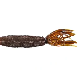 Bait^ Yamamoto Fat Ika, 4" 10pk, Dark Pumpkin with Large Black - Your Premium Fishing Gear Store Rods Lines Baits Accessories