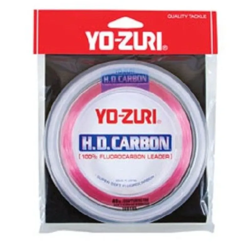 Fishing Line^ Yo-Zuri HD Carbon 100% Fluorocarbon Leader (15-200lb, 100yd, Disappearing Pink) - Your Premium Fishing Gear Store Rods Lines Baits Accessories